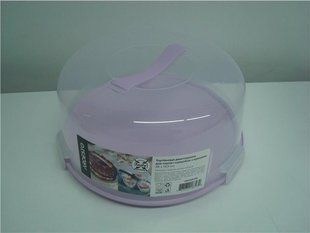 Тортівниця двостороння для тортів і капкейків з кришкою ARDESTO Tasty baking, 28х14.5см, пластик, ліловий
