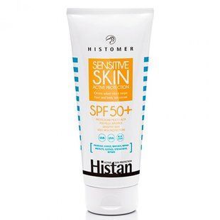 Сонцезахисний крем SPF-50+ для обличчя та тіла Histomer Histan Sensitive Skin Active Protection SPF-50+, 200 мл